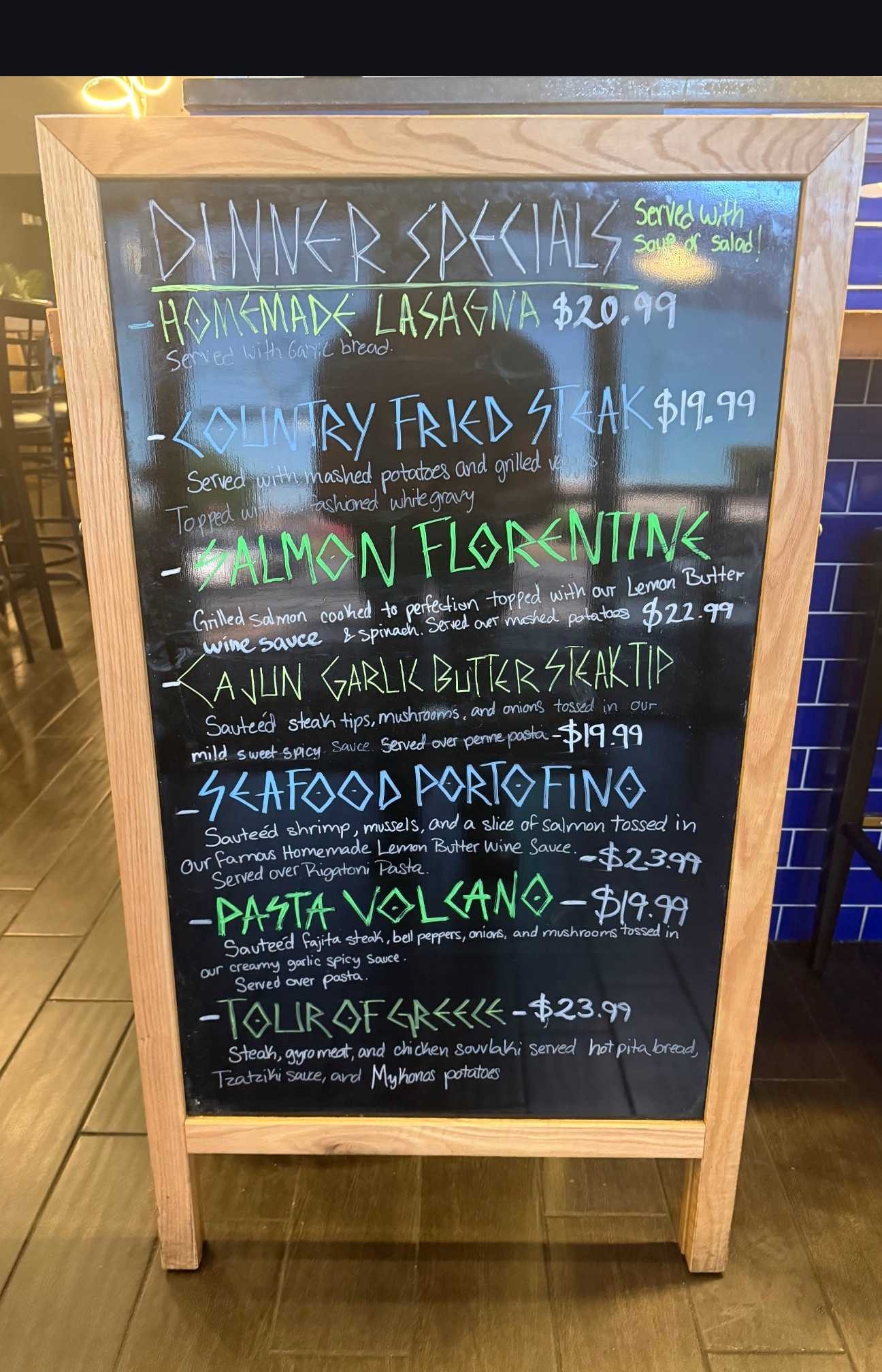 This week's dinner specials at Olympia Gyros